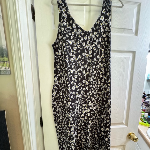 Cuddl Duds Daisy Print Jumpsuit in Black and White - Picture 1 of 4